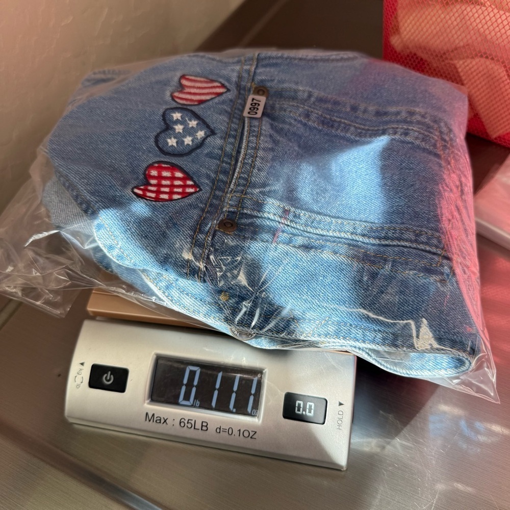 vintage solutions denim vest embroidered patriotic flag heart patches - Picture 6 of 6